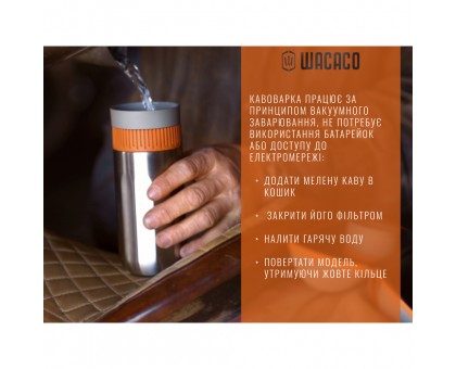 Портативна кавоварка-термокухоль Wacaco Pipamoka Портативна кавоварка-термокухоль Wacaco Pipamoka