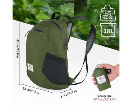 Надлегкий Компактний Рюкзак Naturehike Ultralight 18 л Зелений Надлегкий Компактний Рюкзак Naturehike Ultralight 18 л Зелений