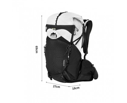Naturehike Helium 40л L: Легкий білий туристичний рюкзак для пригод
