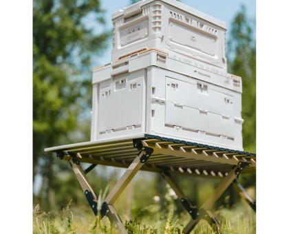 Naturehike Складаний стіл T01, 89х60 см: вуглецева сталь, бежевий
