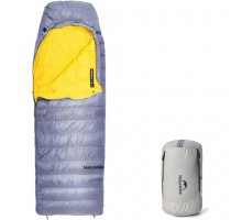 Спальник з натуральним пухом Naturehike CW700 CNK2450WS048, p-р L, жовто-сірий