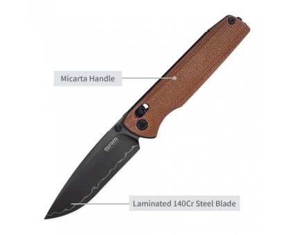 Ніж складаний SRM Terrier 258L-MN2 коричневий: якість та стиль від SRM