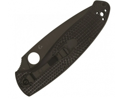 Ніж Spyderco Resilience Black Blade FRN, полусеррейтор