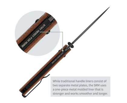 Ніж складаний SRM Terrier 258L-MN2 коричневий: якість та стиль від SRM