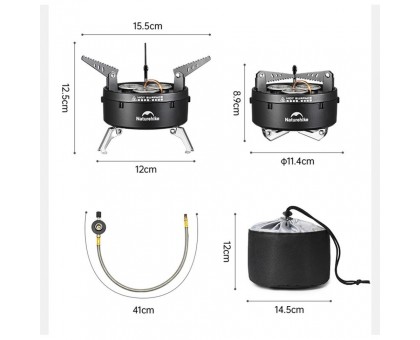 Трьохконфорковий газовий пальник Naturehike CNK2450CF019