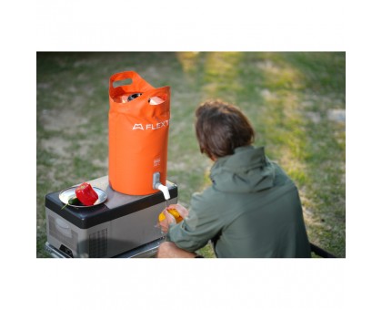 Портативний душ Flextail Tiny Shower Bucket 20л з насосом, помаранчевий