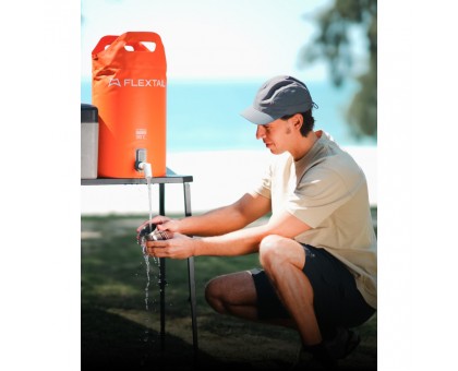 Портативний душ Flextail Tiny Shower Bucket 20л з насосом, помаранчевий