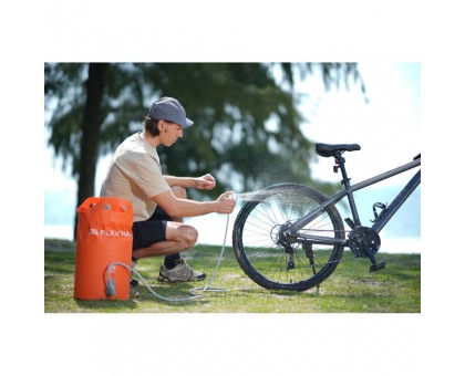 Портативний душ Flextail Tiny Shower Bucket 20л з насосом, помаранчевий