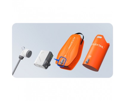 Портативний душ Flextail Tiny Shower Bucket 20л з насосом, помаранчевий