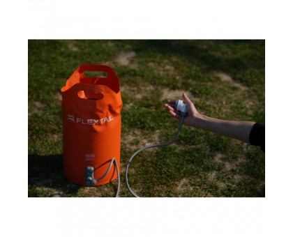 Портативний душ Flextail Tiny Shower Bucket 20л з насосом, помаранчевий