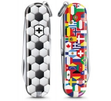 Складной нож Victorinox CLASSIC LE "World Of Soccer" 58мм/1сл/7функ/цветн/чехол /ножн