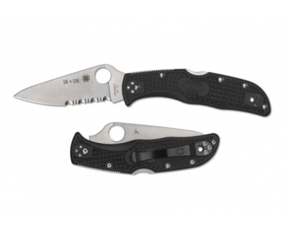 Ніж Spyderco Endela Thin Red Line, полусеррейтор