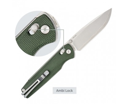 Ніж складаний SRM Terrier 258L-MG2 зелений – надійність та стиль