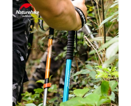 Трекінгова палиця Naturehike Women 3-сек. алюміній золотиста, 57-120 см