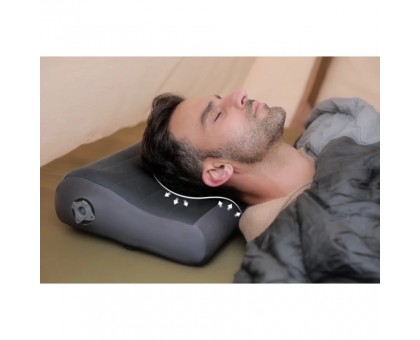 Анатомічна надувна подушка Flextail Zero Pillow SE сіра для комфорту