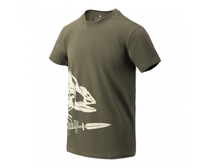 Футболка Helikon-Tex Skeleton Olive Green: Тактична футболка з принтом кістяка