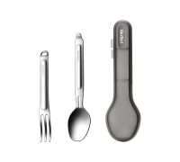 Туристичний набір ложка-виделка NexTool Portable Stainless Steel Tableware, нержавіюча сталь