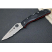 Ніж Spyderco Endela Thin Red Line, полусеррейтор