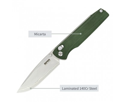 Ніж складаний SRM Terrier 258L-MG2 зелений – надійність та стиль