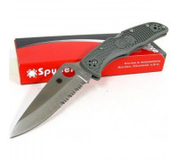 Ніж складний Spyderco Endura 4 сіро-зелений, напівсерейтор (C10PSFG)