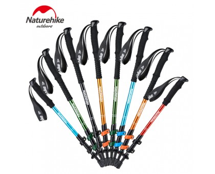 Трекінгова палиця Naturehike Women 3-сек. алюміній золотиста, 57-120 см