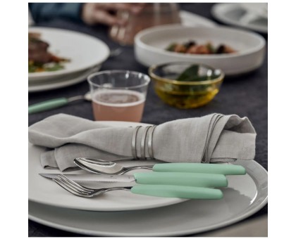 Набір кухонний Victorinox Swiss Modern Table Set 24шт з м\'ятн. ручкою (6 ножів steak, 6 вилок, 6 ложок, 6 ложок)