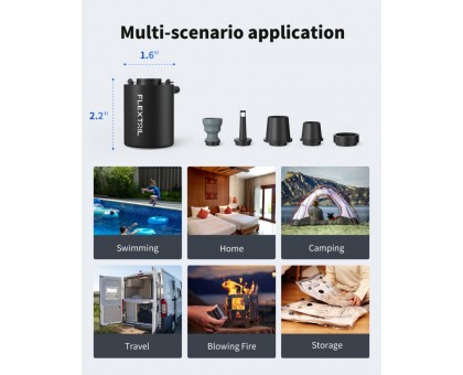 Насос кемпінговий Flextail Tiny Pump чорний для походів та кемпінгу