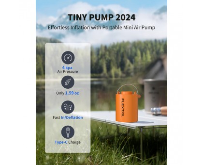 Flextail Tiny Pump: компактний помаранчевий насос для кемпінгу