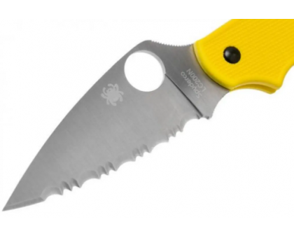 Ніж Spyderco Salt UK Penknife, LC200N, полусеррейтор ц:yellow