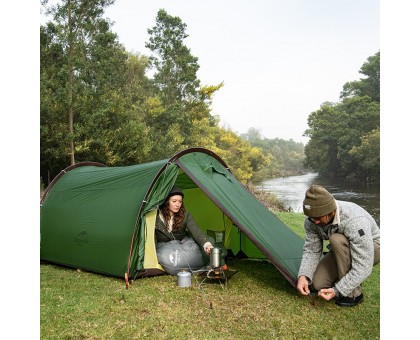 Намет-тонель двомісний Naturehike Cloud tunnel 2 NH20ZP006, 20D, темно-зелений