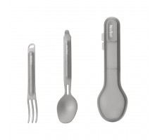 Туристичний набір ложка-виделка NexTool Titanium Tableware Set, титан