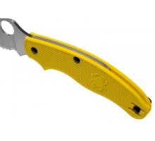 Ніж Spyderco Salt UK Penknife, LC200N, полусеррейтор ц:yellow