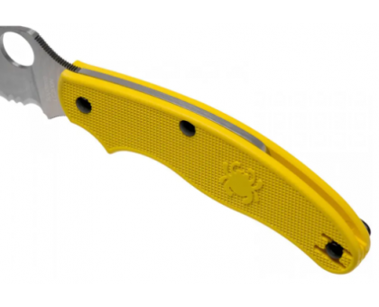 Ніж Spyderco Salt UK Penknife, LC200N, полусеррейтор ц:yellow