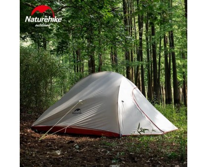 Намет надлегкий двомісний з футпринтом Naturehike Cloud Up 2 Updated NH17T001-T, 210T, помаранчевий