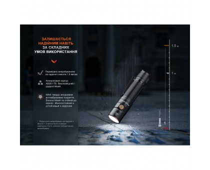 Яскравий ручний ліхтар Fenix E35R блакитний – лімітована серія