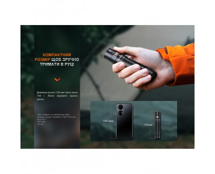 Яскравий ручний ліхтар Fenix E35R блакитний – лімітована серія