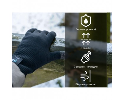 Рукавички Dexshell ThermFit 3.0 чорні: 100% водонепроникні та теплі