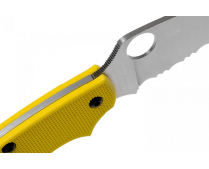 Ніж Spyderco Salt UK Penknife, LC200N, полусеррейтор ц:yellow