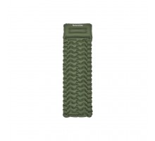 Матрац надувний одинарний Naturehike CNK2550WS019, 65 мм, із мішком для надування, зелений