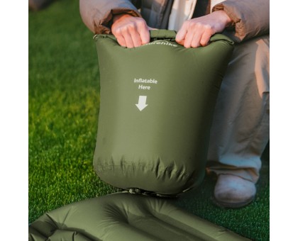 Naturehike: Комфортний надувний одинарний матрац 65мм з мішком для надування Naturehike: Комфортний надувний одинарний матрац 65мм з мішком для надування