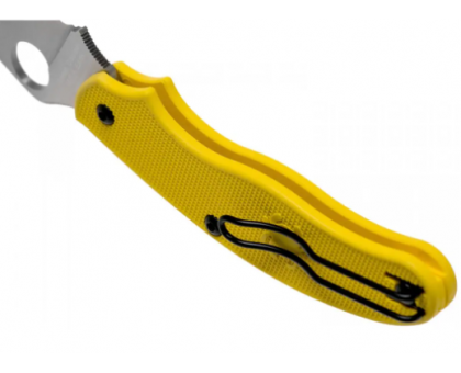 Ніж Spyderco Salt UK Penknife, LC200N, полусеррейтор ц:yellow