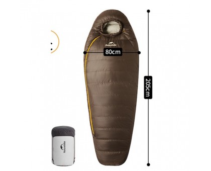 Теплий спальник Naturehike Snowbird з натуральним пухом 400г, L Теплий спальник Naturehike Snowbird з натуральним пухом 400г, L