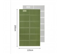 Килимок складаний подвійний IXPE Naturehike CNK2450WS044, алюмінієва плівка, 200x120х1,8 см, оливковий зелений