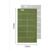 Килимок складаний подвійний IXPE Naturehike CNK2450WS044, алюмінієва плівка, 200x120х1,8 см, оливковий зелений