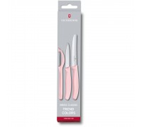 Набір кухонний Victorinox SwissClassic Paring Set 3шт з рож. ручкою (2 ножа, овочечистка Universal) (GB)
