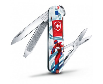 Складной нож Victorinox CLASSIC LE "Ski Race" 58мм/1сл/7функ/цветн/чехол /ножн