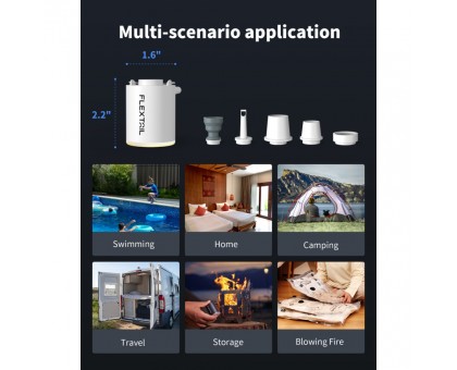 Flextail Tiny Pump X: Насос-ліхтар кемпінговий, чорний