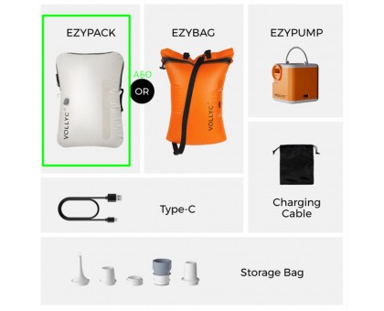 Flextail EZY PACK+PUMP SET: Вакуумний набір 2 пакети + насос