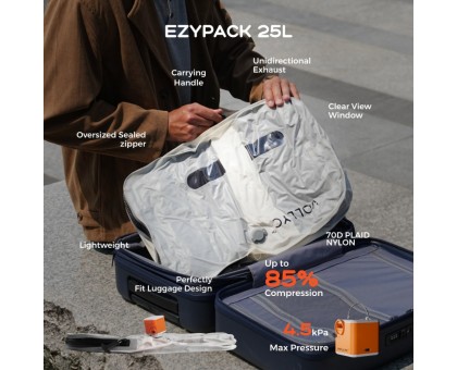 Flextail EZY PACK+PUMP SET: Вакуумний набір 2 пакети + насос