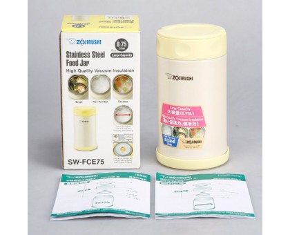 Харчовий термоконтейнер ZOJIRUSHI SW-FCE75YP 0.75 л колір: бежевий
